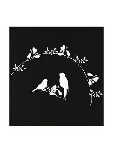 Birds MDF Wall Art Multicolour 30x30centimeter