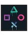 PlayStation Themed Wall Art Black/Green/Purple 30x30cm
