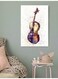 Violin Wall Art Multicolour 40x60cm