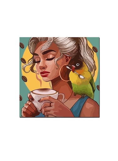 Coffee Lover Wall Art Painting Multicolour 30 x 30centimeter