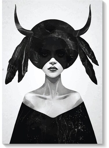Woman Wall Art Multicolour 40x60cm