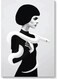 Woman And Snake Wall Art Multicolour 40x60cm