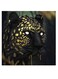 Leopard Themed Wall Art Black/Yellow/Green 30x30cm