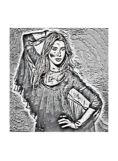 Nancy Ajram MDF Wall Art Multicolour 30x30cm