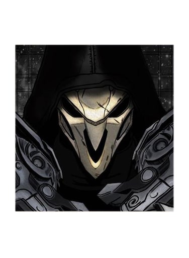 Grim Reaper Overwatch MDF Wall Art Multicolour 30x30cm
