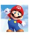 Super Mario Themed Wall Art Blue/Red/Beige 30x30cm