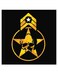 Military Skull Themed Wall Art Yellow/Black/White 30x30cm
