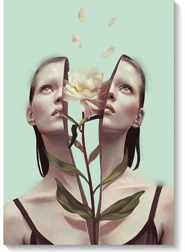 Woman Wall Art Multicolour 40x60cm