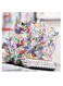 Musical Notes Themed Wall Art White/Blue/Green 30x30cm
