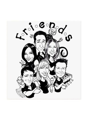 Friends MDF Wall Art Multicolour 30x30centimeter