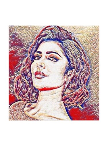 Assala Nasri MDF Wall Art Multicolour 30x30cm