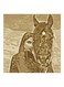 Women With Horse MDF Wall Art Brown