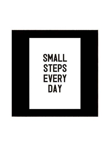 Quotes Themed Wall Art White/Black 30x30centimeter