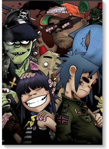 Gorillaz Squad Wall Art multicolour 40x60cm