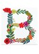 Alphabet B Themed Wall Art Red/Blue/Yellow 30x30cm