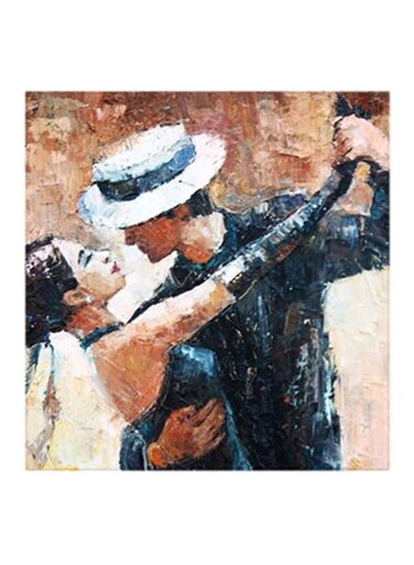 Abstract Salsa Dance MDF Wall Art Painting Multicolour 30x30cm