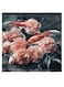 Flower Themed Decorative Wall Art Pink/Grey 30x30cm