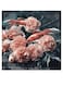 Flower Themed Decorative Wall Art Pink/Grey 30x30cm