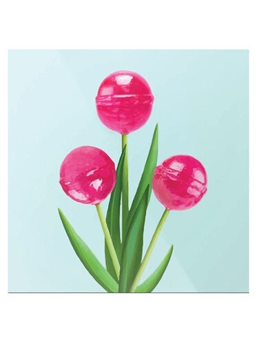 Lollipop Themed Wall Art Pink/Green/Blue 30x30cm