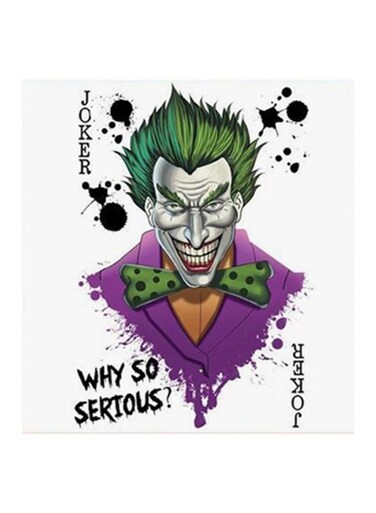 Joker MDF Wall Art Purple/Green/Black 30x30centimeter
