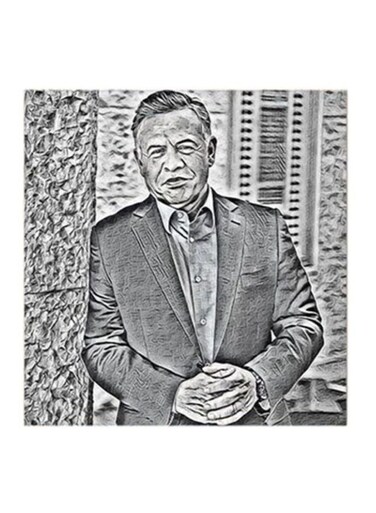 King Abdullah Of Jordan MDF Wall Art Multicolour 30x30cm