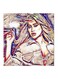 Maya Diab MDF Wall Art Painting White/Red 30x30centimeter