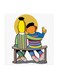 Friends Badr and Aneis MDF Wall Art Multicolour 30x30cm