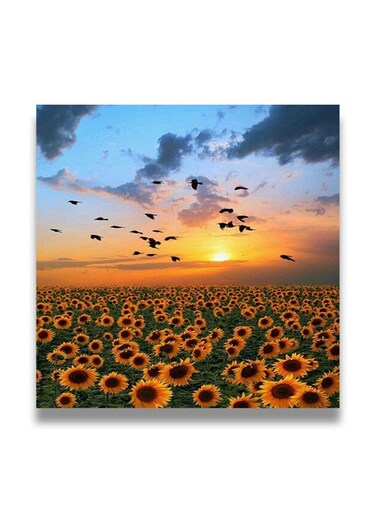 Decorative MDF Wall Art Painting Multicolour 30 x 30cm