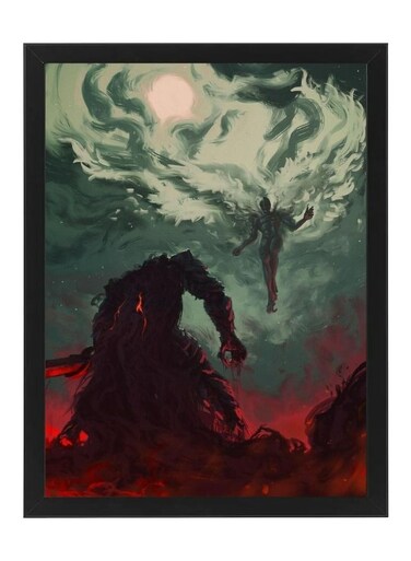 Digital Wall Art Poster Frame Time To Release The Beast (Berserk) 21X30 cm