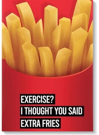 French Fries Themed Wall Art Painting Multicolour 40x60cm