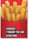 French Fries Themed Wall Art Painting Multicolour 40x60cm