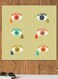 Colored Eyes Themed Wall Art Beige/Red/Blue 30x30cm