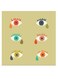 Colored Eyes Themed Wall Art Beige/Red/Blue 30x30cm