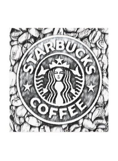 Starbucks Coffee MDF Wall Art Multicolour 30x30cm