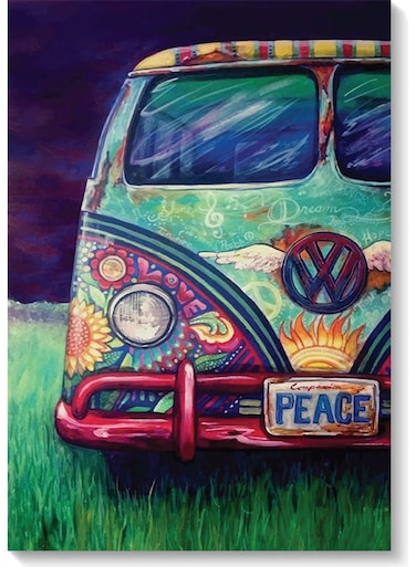 Volkswagen Bus Wall Art Multicolour 40x60cm