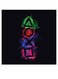 PlayStation Themed Wall Art Black/Red/Green 30x30cm