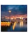Stockholm Sweden Themed Wall Art Blue/Gold/Green 30x30cm