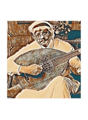 Talal Maddah MDF Wall Art Multicolour 30x30centimeter