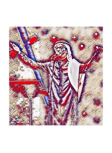 Rabeh Sager MDF Wall Art Multicolour 30x30cm