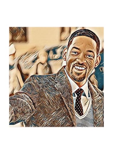 Will Smith MDF Wall Art Multicolour 30x30cm