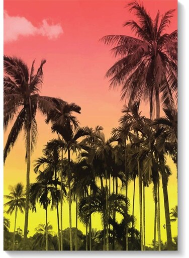 Palms Wall Art Multicolour 40x60cm