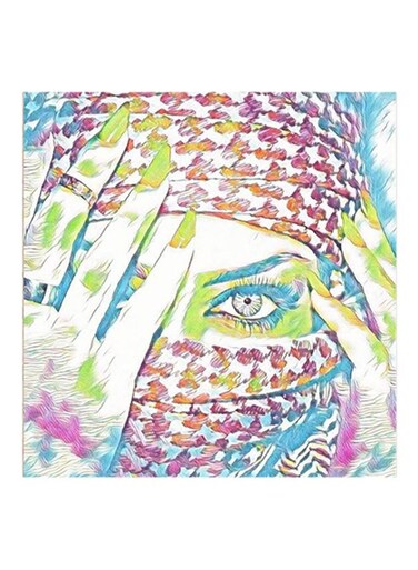 Arabian Women MDF Wall Art Multicolour