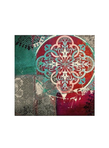 Islamic Motifs Mdf Wall Art Multicolour 30x30cm