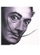 Salvador Dali Printed Wall Art White/Grey/Black 30x30cm