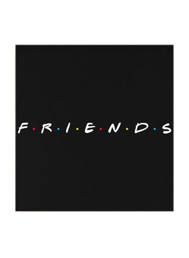 Friends MDF Wall Art Multicolour 30x30cm