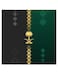 Saudi Arabia Kingdom Logo Printed Decorative Wall Art Black/Green/Gold 30x30cm