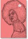 Woman Line Art Printed Wall Art Pink/Black 40x60cm
