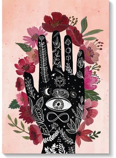 Hands And Flowers Wall Art Multicolour 40x60cm