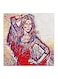 Nancy Ajram MDF Wall Art Painting Red/Yellow 30 x 5 x 30cm