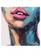 Printed Wall Art Blue/Brown/Pink 30x30cm